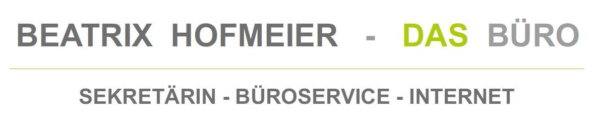 Beatrix Hofmeier Selbständige Sekretärin